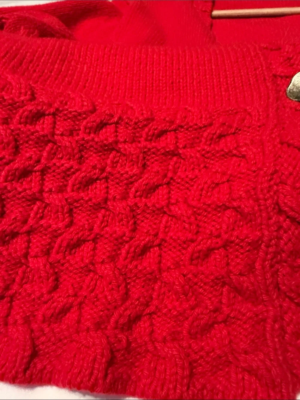 Coldwater Creek Women's Red V-Neck Button Cardigan Size XL